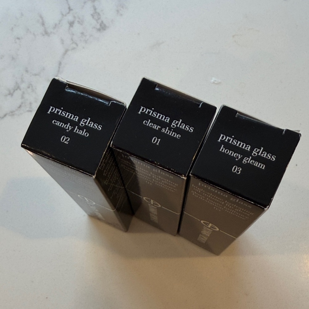 New Giorgio Armani Prisma Glass Lip Gloss Trio 01 02 03 - Picture 2 of 2
